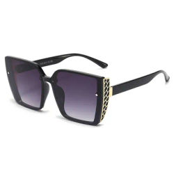 Lunettes de soleil à grande monture pour femmes, tendance, haut de gamme, Protection solaire ultraviolette, pour la conduite, 1033