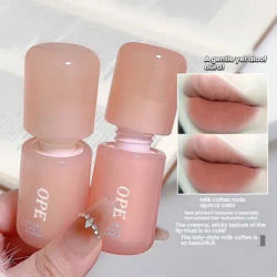 Matte Lip Mud OPE Nude Apricot Long Lasting Waterproof Velvet Smudge Proof Creamy Lip Gloss