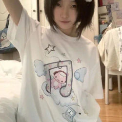 T-Shirts à manches courtes pour femmes, Style voyage, couverture en coton, coupe ample, respirant, doux, décontracté, tendance, mode Streetwear quotidien, été