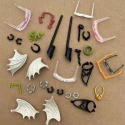 Monster Doll Earrings Wings Necklaces DIY Doll Dressing Accessories Handring Glasses Original Doll Parts