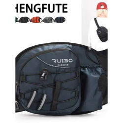 Large Capacity Sports Chest Bag Running Cycling Water Bottle Holder Mobile Phone Bag Outdoor Marathon Equipment Multi-Functio...