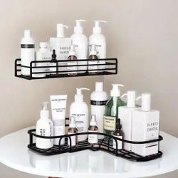 1 PC Toilet Storage Rack Bathroom Shelf No Perforated Bathroom Triangle Shelf Wall Mounted Shelf Bracket Bathroom Accessory