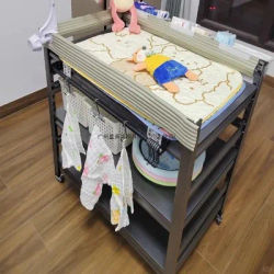 Diaper Table Shelf Movable Baby Care Table Bath Massage Multifunctional Children's Changing Table