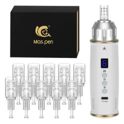 Mas Pen S9 3 in 1 Hot And Cold Microneedling Derma Pen Skin Care Tool With 10 R-nano