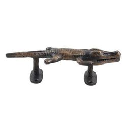 Crocodile,'Distressed Brass Crocodile Door Handle'