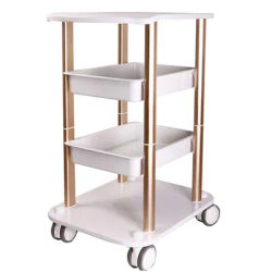 APRILFACE Hot Sale Salon Furniture 4 Wheel Beauty Trolley Cart