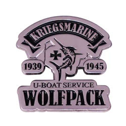 1pc WWII U-Boat Wolfpack Enamel Pin Naval Submarine Design, Historical Maritime Style for Daily Wear & History Enthusiast Gifts