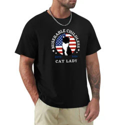 T-shirt Miserable Childless Cat Lady (édition américaine) - Haut décontracté simple grande taille