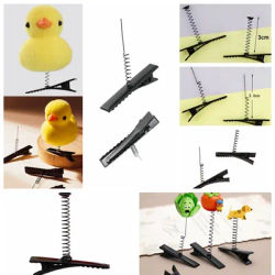 25pcs Black Metal Alligator Hair Clips 30-40mm with Wire Coil Spring Craft Hair Accessories High Quality for EU & US