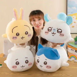 New 80cm Chiikawa Plush Doll Hachiware Usagi Chiikawa Kawaii Anime Soft Pillow Toy Cute Rabbit Cat Hamster Gift for Kids Girls
