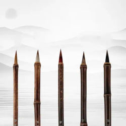 Quality Wolf Hair For Art Artist Student Crisperding Calligraphy Brushes Chinese Brushes Script Writing Brush Painting Practice