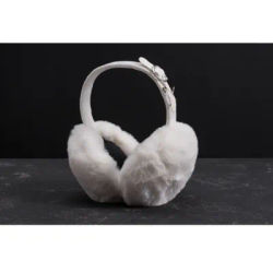 Couvre-oreilles chauds d'automne et d'hiver, originaux, faits à la main, en cuir véritable, avec boucle en peluche, style punk, bandeau pour les oreilles