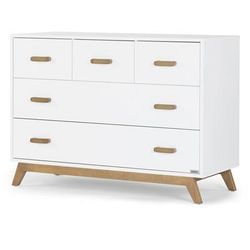 dadada Soho 5-Drawer Dresser - White / Walnut