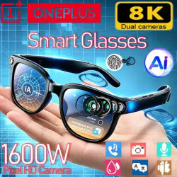 Lunettes intelligentes sans fil OnePlus 8K AI NOUVELLES Lunettes de soleil Bluetooth Contrôle tactile à distance Enregistrement photo Assistant vocal Traducteur