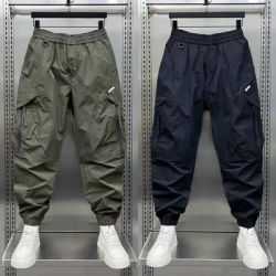 2025 nouveau pantalon de Jogging homme automne vert noir pantalon décontracté ample S-3XL Style américain haute rue pantalon hommes vêtements