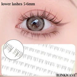 Sunflower Lower Lashes 5-6mm Under Lashes 10 Rows Lash Clusters Wispy Bottom Lashes Eyelashes Extension False Eyelashes