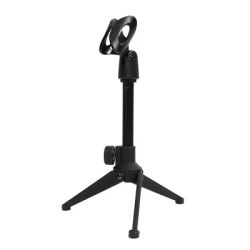 Universal Microphone Stand Height-Adjustable Portable Mini Tripod Shockproof Base For Live Streaming Recording Karaoke Accessory