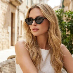 Lunettes de soleil rétro 2026 de marque, style œil de chat rond, pour femmes et hommes, tendance, protection UV400, pour la conduite et les activités de plein air