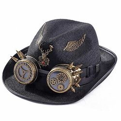 Vittoriano Medievale Rinascimento Cappello Da neve Avventuriero Pirata della dirigibile Ingegnere Costume Unisex Fantasia Stile Steampunk Halloween Carnevale Mascherata Festa Sera Fiera