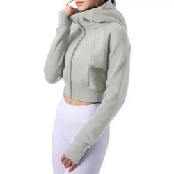Haut de sport décontracté à capuche pour femme, en velours chaud, ample, couleur unie, style sweat à capuche