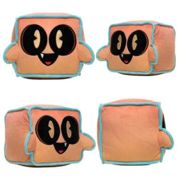New Anime Little Geo Plush Toy Cute Game Geometry Geo Dash Orange Stuffed Pillow Doll Birthday Gifts