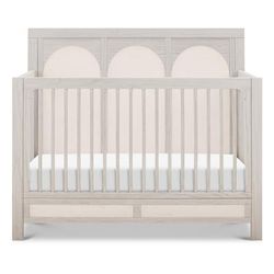 Namesake Eloise 4-in-1 Convertible Crib - White Driftwood and Performance Pearl Eco-Weave