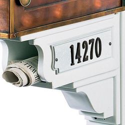Signature Mailbox Post Plaques, Set Of Two - Black/Gold - Grandin Road