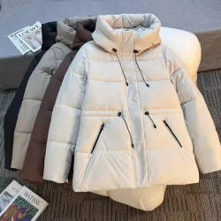 Vêtements en coton européens et américains pour femmes, manteau Long à capuche, veste en coton épais, Parkas haut de gamme