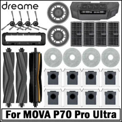 For MOVA P70 Pro Ultra Robot Vacuum Cleaner Accessories Main Side Brush Mop Cloth Hepa Filter Dust Bag Spare Parts