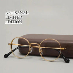 Lunettes rondes monture en titane pur petites lunettes Vintage hommes femmes cadre pour japonais et coréen