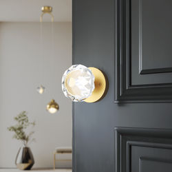 Regency Crystal Door Handle | Brushed Gold | MOD LIGHTING