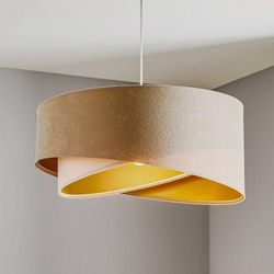 Lampada a sospensione Vivien Maco Design, dimmerabile, Crema / Ambra, Soggiorno / Sala da pranzo, Tessuto / Stoffa / Seta, Moderno, Lampada a sospensione