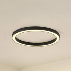 Plafoniera a LED Neor Lucande, dimmerabile, Nero, Corridoio, Metallo, Moderno, Plafoniera LED
