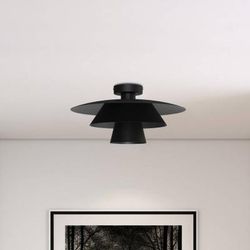 Plafoniera soffitto Plato Luminex, dimmerabile, Nero, Soggiorno / Sala da pranzo, Metallo, Moderno, Plafoniera