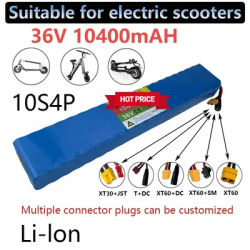 36V 10400mAh BMS 18650 Li-ion Battery Pack 10S4P 500W High Power Modified Bicycle Scooter Electric Vehicle with charger