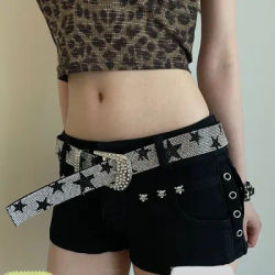 Ceinture coréenne étoile à cinq branches pour femmes, Version haut de gamme, sens du personnalité rétro haut de gamme, garniture de ceinture en jean, taille fine, nouvelle collection