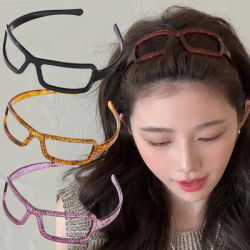 Serre-tête en forme de monture de lunettes pour femmes et filles, accessoire de mode doux et fixe, ornement capillaire