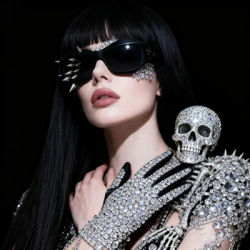 Lunettes de soleil décoratives de style punk avant-gardiste, gothique audacieux, avec rivets en forme d'épines, pour subcultures européennes et américaines, collection sport.