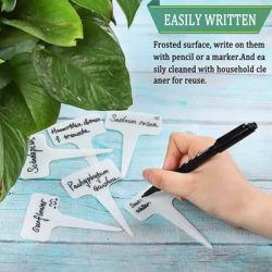 100PCS Waterproof Classification Sorting Sign Tag Ticket Garden Labels Plant Plastic Writing Plate Board Plug In Card