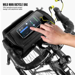 Handlebar Shoulder Bags Waterproof Bicycle Bag Front Tube Phone Camera Portable Waterproof Cycling Elements for WILD MAN