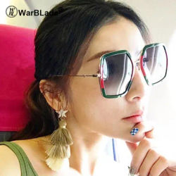 WarBLade – lunettes de soleil miroir Vintage pour femmes, marque de luxe, styliste, vert, rouge, 2020