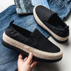 Espadrilles de haute qualité pour hommes, chaussures plates en toile, mocassins décontractés en chanvre, chaussures de conduite, nouveauté 2024
