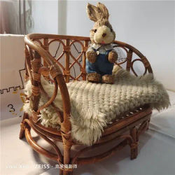 Newborn Photography Props Rattan Products Baby Retro Hand Woven Baby Basket Studio Photo Sofa Chair Bed Photo Studio Accessories
