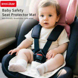 INSULAR Baby Cool-Touch Silk Children's Car Seat Urine-Proof Protective Pad Waterproof Baby Stroller Seat Urine-Proof Pad