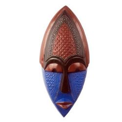 Pure in Heart,'Hand Carved African Sese Wood Mask'
