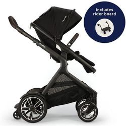 Nuna DEMI Next Stroller with Rider Board - Caviar / Chocolate