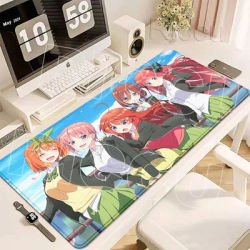 Tapis de Souris Gaming HD Print Anime The Quintessential Quintuplets, Antidérapant en Caoutchouc, Tapis de Bureau, Accessoires de Bureau, Tapis de Clavier
