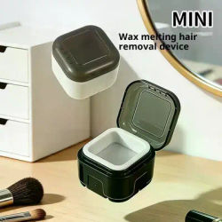 Chauffe-cire mini, appareil de chauffage avec bol en silicone, kit d'épilation pour le nez et les oreilles, pot de fusion de cire en grains