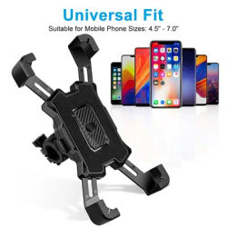 Universal 360‑Degree Rotatable Bike Phone Holder, Shockproof Mobile Phone Stand, Motorcycle Bicycle GPS Navigation Bracket Clip