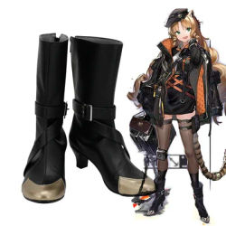 Arknight – bottes de Cosplay Swire, chaussures noires à talons hauts, sur mesure